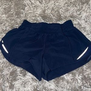 navy blue low rise size 2 hotty hot short 2.5 inch inseam